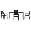 vidaXL Garten Essgruppe 5 pcs Schwarz Pulverbeschichteter Stahl