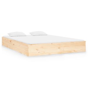 vidaXL Massivholzbett 140x190 cm