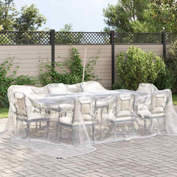 vidaXL Transparente Plane mit &Ouml;sen 4x4 m Polyethylen