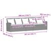 vidaXL Gartensofa 5-Sitzer mit Kissen Beige Poly Rattan