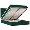 vidaXL Ottoman-Bett mit Matratzen & LEDs Dunkelgr&uuml;n 140x190 cm Samt