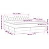 vidaXL Boxspringbett mit Matratze & LED Rosa 160x200 cm Samt