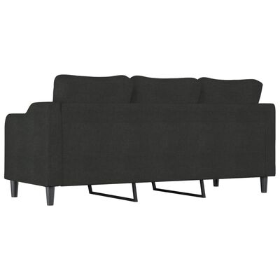 vidaXL 3-Sitzer-Sofa Schwarz 180 cm Stoff