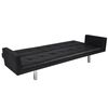 vidaXL Schlafsofa mit Armlehnen Schwarz Kunstleder