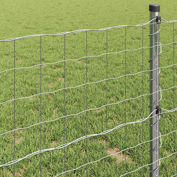 vidaXL Eurozaun 0,8 x 10 m PVC-beschichtetes Eisen
