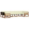 vidaXL Outdoor-Sofagarnitur 7 stk. Natur und Creme