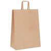 vidaXL Papiertragetaschen 250 Stk. mit Henkeln Braun 32x17x44 cm