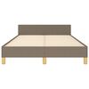 vidaXL Bettgestell ohne Matratze Taupe 120x190 cm Stoff