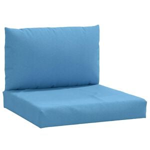 vidaXL Palettenkissen 2-tlg. Melange Blau Stoff
