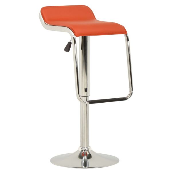 vidaXL Barhocker 2 Stk. Orange Stoff und Bugholz