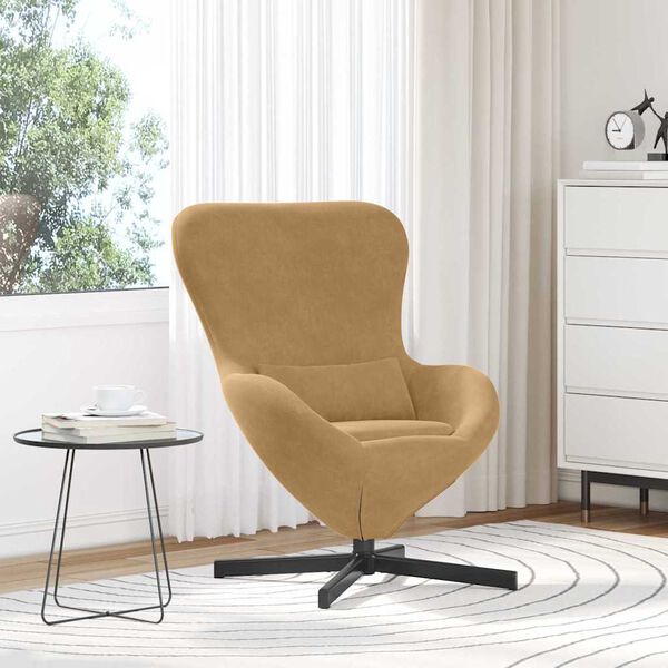 vidaXL Eiersessel Braun 63 x 73 x 90 cm Samt