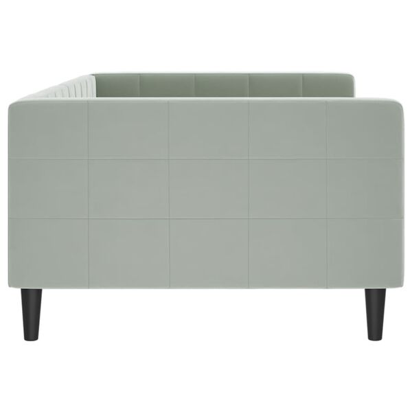 vidaXL Tagesbett Hellgrau 100x200 cm Samt