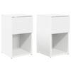 vidaXL Bettschrank 2 Stk. Wei&szlig; 29 x 31,5 x 49 cm Holzwerkstoff