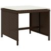 vidaXL 17-tlg. Garten-Essgruppe mit Kissen Braun Poly Rattan