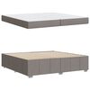 vidaXL Bettrahmen mit Matratze Taupe 200 x 200 cm Stoff