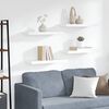 vidaXL Schweberegale 4 Stk. Wei&szlig; 60x23,5x3,8 cm MDF