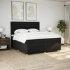 vidaXL Boxspringbett mit Matratze Schwarz 200x200 cm Stoff