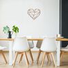 Homemania Wanddekoration Herz 47x40 cm Stahl Kupfer