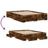 vidaXL Bettgestell mit Schubladen R&auml;uchereiche 140x190cm Holzwerkstoff
