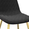 vidaXL Esszimmerst&uuml;hle 4 Stk. Schwarz Samt