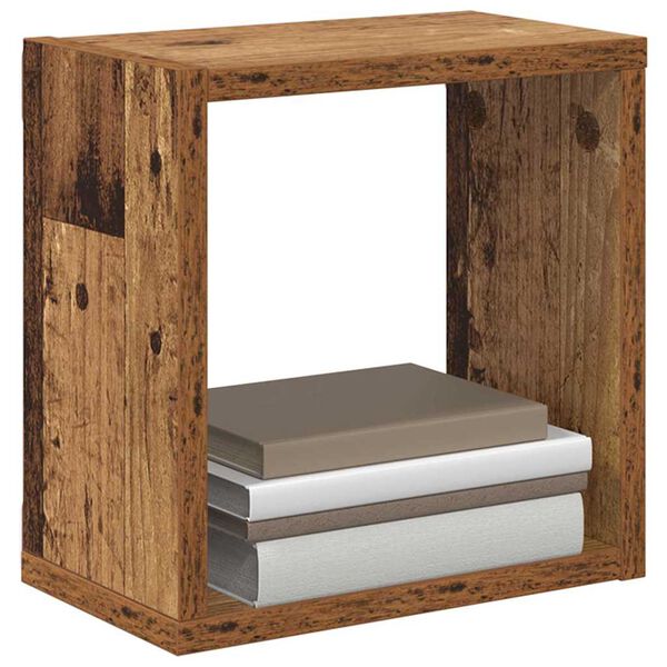 vidaXL Wandregale 4 pcs Altholz 26 x 15 x 26 cm Holzwerkstoff