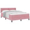 vidaXL Boxspringbett mit Matratze Rosa 200 x 160 cm Polyester