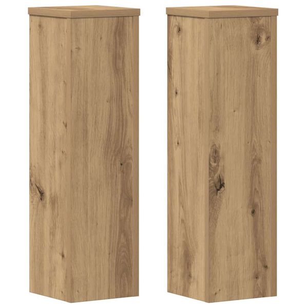 vidaXL Pflanzenst&auml;nder 2 Stk. Artisan-Eiche 17x17x60 cm Holzwerkstoff