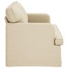 vidaXL Sofa 140cm Creme Metall