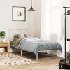 vidaXL Metallbett ohne Matratze mit Kopfteil Wei&szlig; 75x190 cm