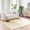 vidaXL Kunstschaffell Teppich Tafalla Creme 200 x 200 cm Polyester