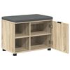 vidaXL Flurbank mit Kissen Uni Sonoma-Eiche 60 x 38 x 46 cm