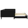 vidaXL Tagesbett Ausziehbar Schwarz 100x200 cm Samt