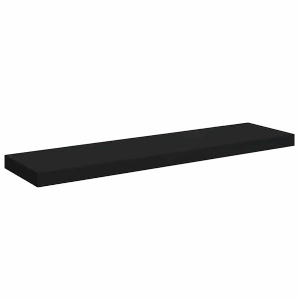 vidaXL Schweberegal Schwarz 90x23,5x3,8 cm MDF