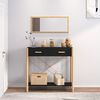 vidaXL Konsolentisch Schwarz 82x38x75 cm Holzwerkstoff