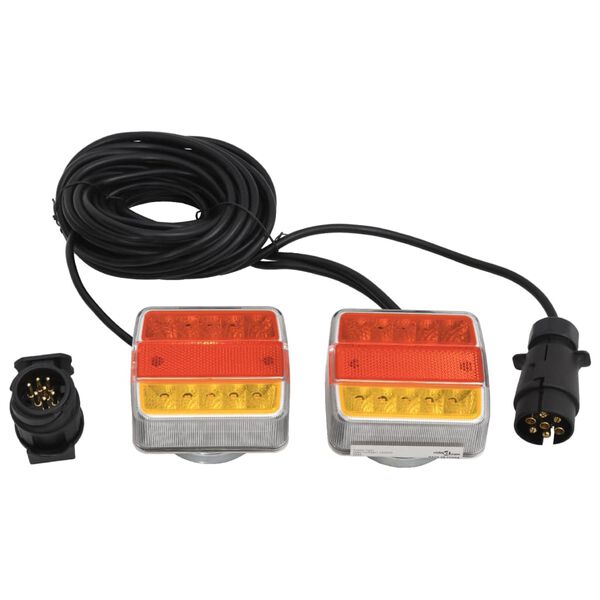 vidaXL Anh&auml;ngerleuchten 2 Stk. Rot 10,5x7,5x10 cm 12V LED-Leuchtmittel