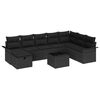 vidaXL Gartensofa-set 9 stk. Poly Rattan