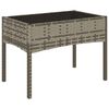 vidaXL 4-tlg. Garten-Lounge-Set mit Kissen Grau Poly Rattan