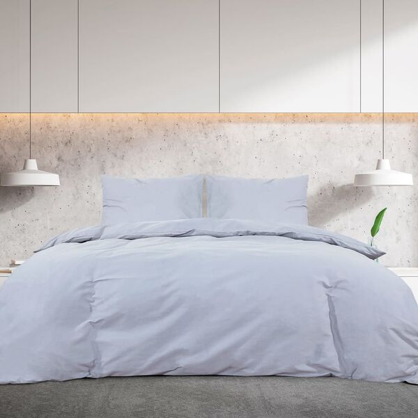 vidaXL Bettw&auml;sche-Set Grau 140x200 cm Baumwolle