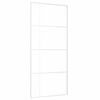 vidaXL Schiebet&uuml;r ESG-Glas und Aluminium 90x205 cm Wei&szlig;