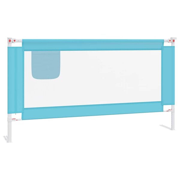 vidaXL Kleinkind-Bettschutzgitter Blau 160x25 cm Stoff