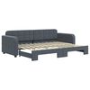 vidaXL Tagesbett Ausziehbar Dunkelgrau 80x200 cm Samt