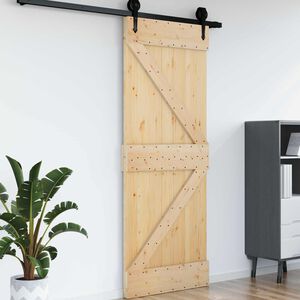 vidaXL T&uuml;r NARVIK 80 x 210 cm Massivkiefer (Unbehandelt) Natur