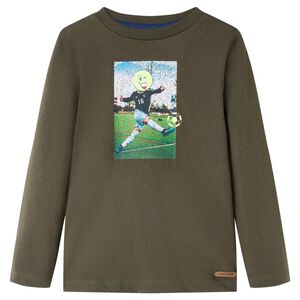 vidaXL Kinder-Langarmshirt Khaki 104