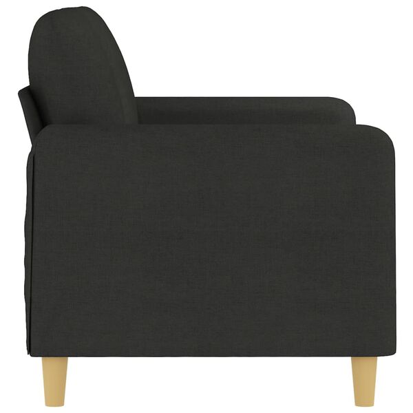 vidaXL 2-Sitzer-Sofa Schwarz 120 cm Stoff