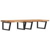 vidaXL Waschbeckenregal Wandmontage Stahl und Akazienholz