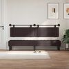 vidaXL H&auml;ngevorderseite Wandmontiert Dunkelbraun 210 x 55 x 5 cm Stoff