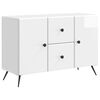 vidaXL Sideboard Hochglanz Wei&szlig; 89 x 34,5 x 60 cm Holzwerkstoff