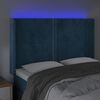 vidaXL LED Kopfteil Dunkelblau 147x16x118/128 cm Samt