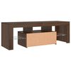 vidaXL TV-Schrank mit LED-Leuchten Braun Eichen-Optik 120x35x40 cm