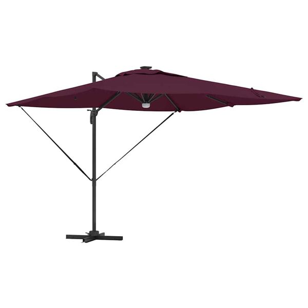 vidaXL Roma Parasol Rot 286 x 284 x 270 cm Aluminium und Polyester